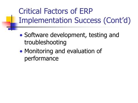 Ppt Critical Success Factors In Erp Powerpoint Presentation Free