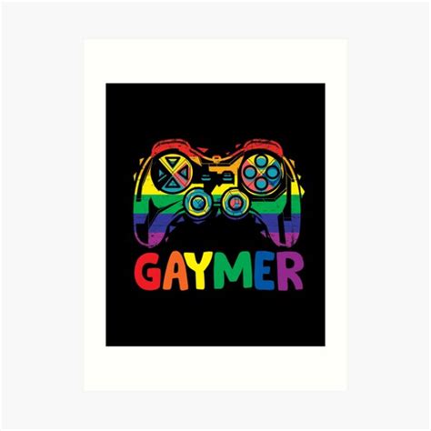Gaymer Gay Pride Flag LGBT Gamer LGBTQ Gaming Gamepad Art Print For Sale By Bobbygies