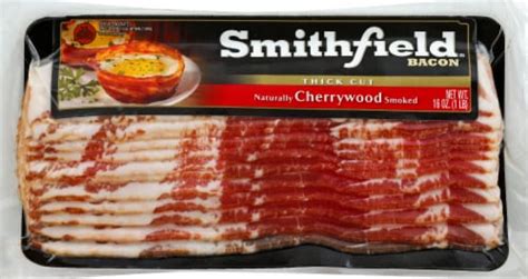 Smithfield Thick Cut Cherrywood Smoked Bacon 16 Oz Kroger