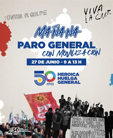 Paro parcial y movilización del PIT CNT por los 50 años del golpe de Estado