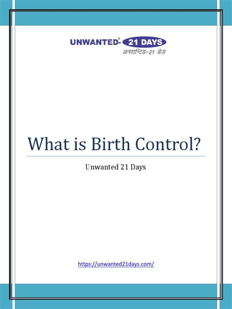 What Is Birth Control | PDF