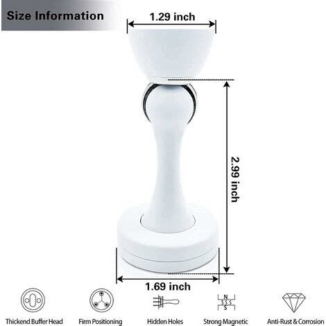 Lot De Butoirs De Porte Magn Tiques En Acier Inoxydable Avec