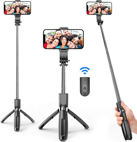 Perche à Selfie Trépied Smartphone Perche Selfie Extensible 100 CM avec