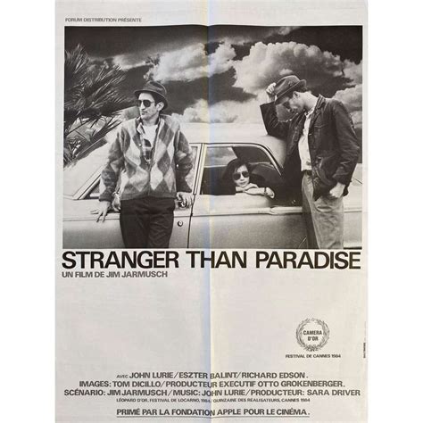 STRANGER THAN PARADISE French Movie Poster - 23x32 in. - 1984