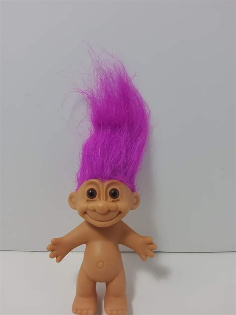Amazon Naked Troll Doll With Neon Purple Hair And Brown Eyes