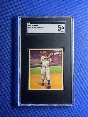 Bowman Jackie Robinson Brooklyn Dodgers Hof Sgc Ex Ebay