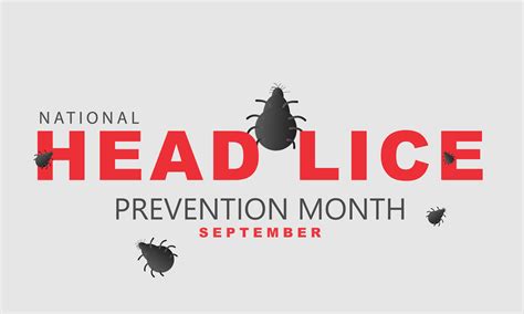 National Head Lice Prevention Month. background, banner, card, poster, template. Vector ...