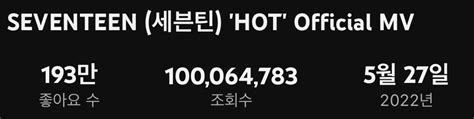 HOT SEVENTEEN Menjadi MV Tercepat Yang Mencapai Juta Views Todaykpop