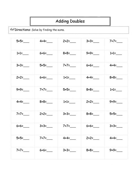 Second Grade Math Sheets