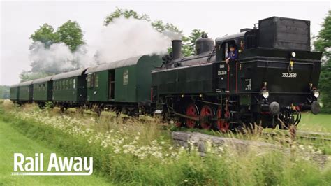 Nostalgische Treinreis Met Stoomlocomotief Door De Natuur Van