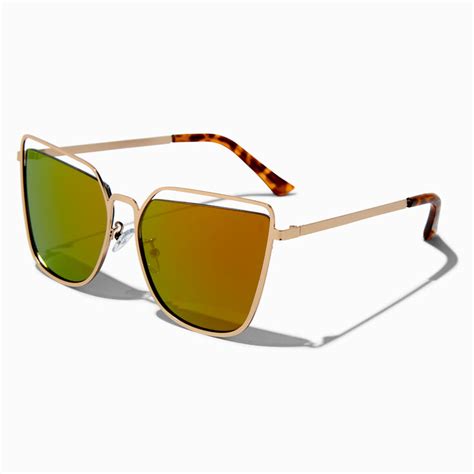 Gold Tone And Tortoiseshell Faded Lens Sunglasses Claire S