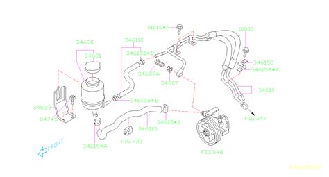 34620ac010 Subaru Power Steering Pressure Line Bolt Power Steering Pressure Line Bolt