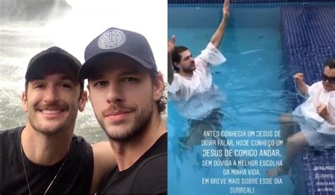 Gay e evangélico Namorado de Diego Hypólito é batizado em Brasília