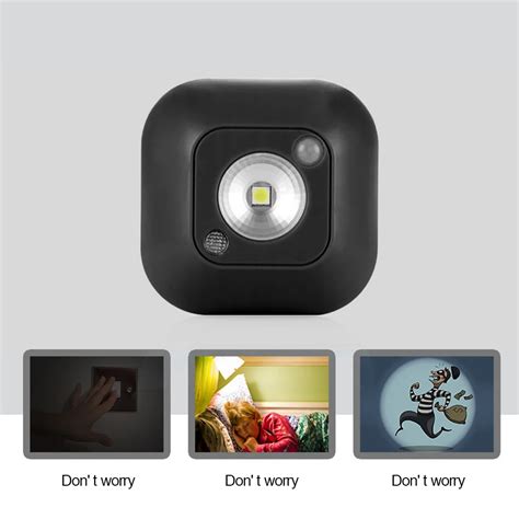 Mini Motion LED Wireless 4.5V Night Light Infrared Motion Activated Sensor Lights Ceiling Night ...