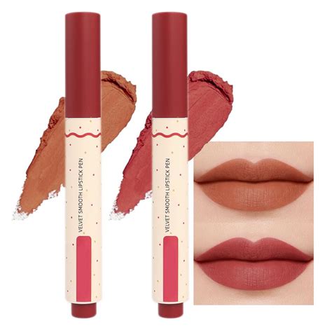 Amazon Colors Matt Nude Lipstick Lipliner Lip Crayons Pack Set Velvet Moisture Smooth