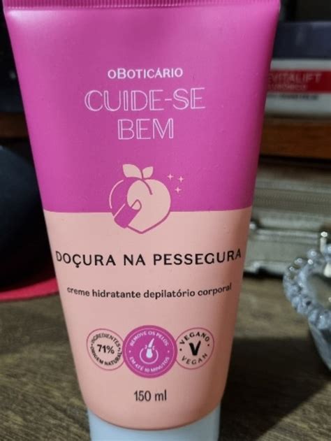 Creme Depilatório O Boticário - Creme Hidratante Depilatório Corporal Cuide-se Bem Doçura na Pessegura ...