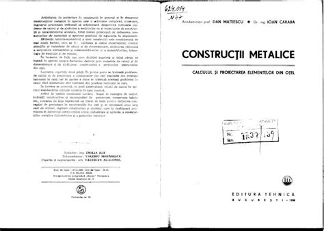 PDF Constructii Metalice MATEESCU DOKUMEN TIPS