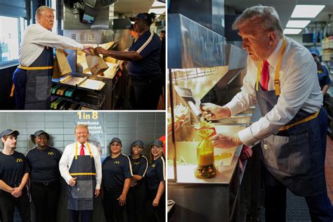 Trump Works Fry Cooker At Mcdonalds — And Maga Faithful Line Up To