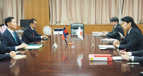 Minister Saito Holds Meeting With H E Mr Keo Rottanak Minister Of