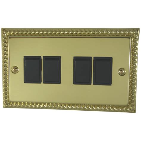 Georgian Polished Brass Sockets And Switches From Socket Store