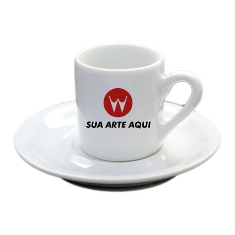 Xícara De Café 55ml Pires Personalizada Logo Elo7