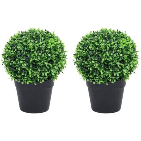 Furniture Limited Plantas De Boj Artificial 2 Uds Forma Bola