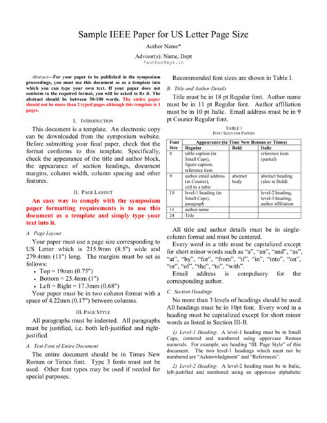 Ieee Conference Paper Template