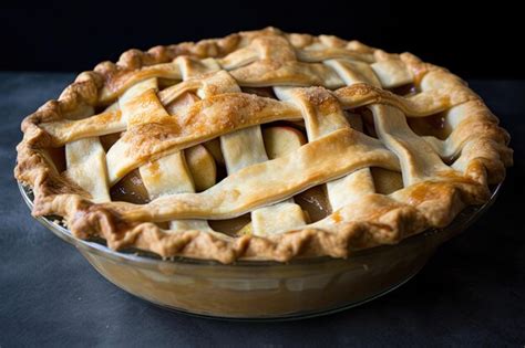 Premium AI Image Allamerican Apple Pie With A Flaky Crust And Spiced