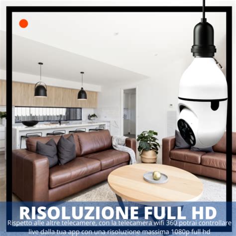 Lampadina Con Telecamera Wifi Per Sicurezza Camera Spy Panoramica