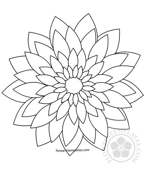 Giant Dahlia Template | Flowers Templates