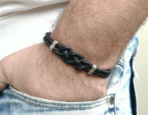 Mens Bracelet Mens Celtic Bracelet Irish Leather Bracelet Mens Etsy