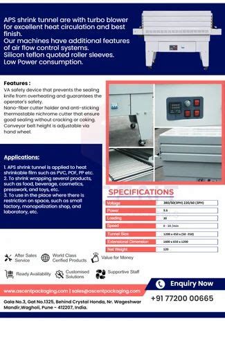 Pta L Sealer And Tunnel At Rs L Sealer And Tunnel Machines In