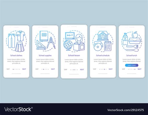 Education Onboarding Mobile App Page Screen Vector Image