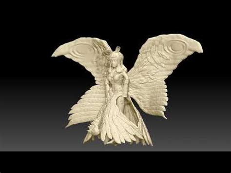 mothra Waifu anime Girls 3Dprint model - YouTube