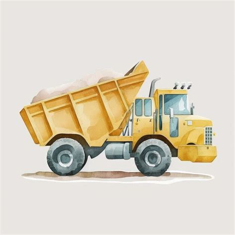 Premium Ai Image There Is A Yellow Dump Truck With A Large Load Of