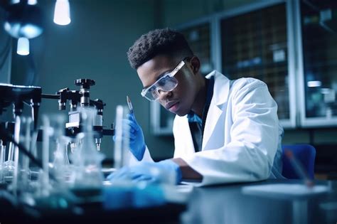 Premium AI Image | Shot of a young scientist at work in a lab created ... 