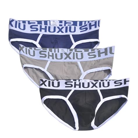 DEWVKV New Arrival Men S Cotton Briefs Sexy Gay Underwear Man Solid Comfortable Men Panties Men