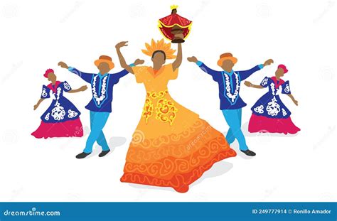 Philippine Cebu Sinulog Festival Celebration Landmark Cartoon Vector