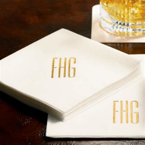 Monogrammed Coasters and Beverage Napkins | Frontgate