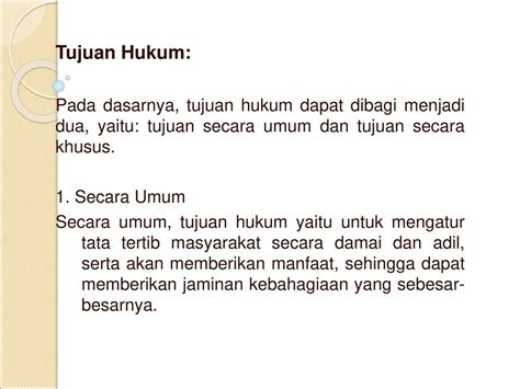 Tujuan Hukum Teori Sifat Fungsi Dan Penjelasan Menurut Para Ahli