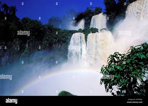 Brazil, Parana state, Iguacu waterfalls classified as World Heritage by ...