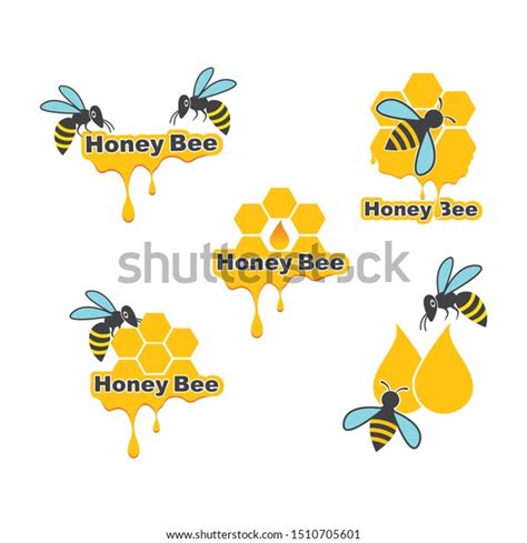 Bee Honey Vector Illustration Design Stock Vector Royalty Free