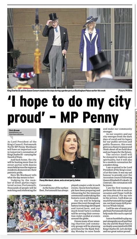 Penny Mordaunt on Twitter: "So many from Portsmouth will be taking part in the #Coronation ...