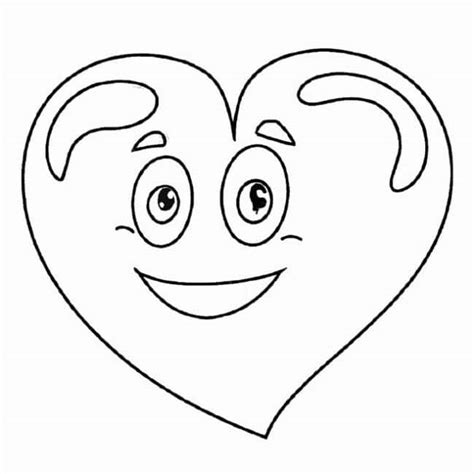 Coração Feliz Para Imprimir - 40+ Desenhos de Coração Feliz para Imprimir e Colorir/Pintar