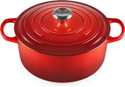 Le Creuset Enameled Cast Iron Signature Round Dutch Oven 5 5 Qt Cerise Home