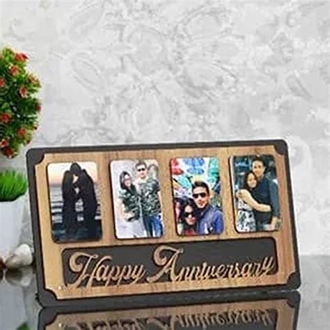 Black MDF Anniversary Gift MDF Cutout Photo Frame Wood Size 12 X 10 X