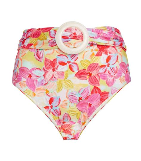 Womens PatBO Pink Belted Hydra Bikini Bottoms Harrods UK