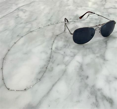 Glasses Sunglassmask Chain Metal Silver Au1595