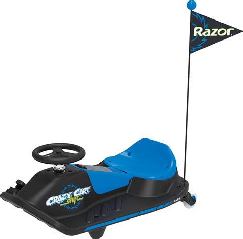 Razor Crazy Cart Shift Blue Electric Drifting Go Kart For Kids 12v