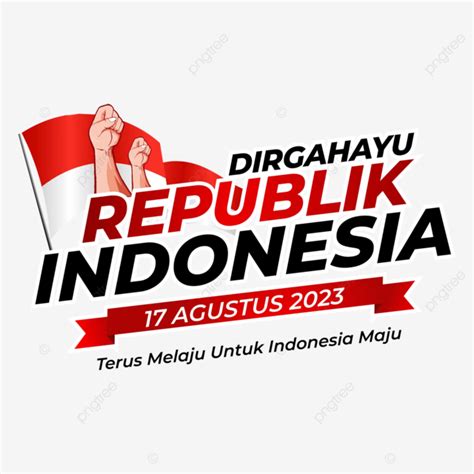 Happy Independence Day Indonesia 17 August 2023 With Flag Vector Indonesian Independence 2023